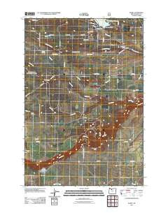Wamic Oregon Historical topographic map, 1:24000 scale, 7.5 X 7.5 Minute, Year 2011