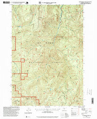 Wanderers Peak Oregon Historical topographic map, 1:24000 scale, 7.5 X 7.5 Minute, Year 1997