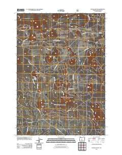 Wanoga Butte Oregon Historical topographic map, 1:24000 scale, 7.5 X 7.5 Minute, Year 2011