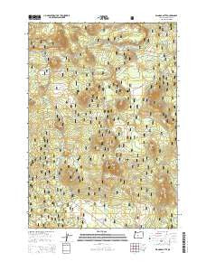 Wanoga Butte Oregon Current topographic map, 1:24000 scale, 7.5 X 7.5 Minute, Year 2014