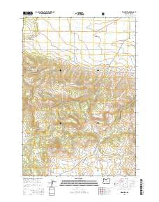 Wapinitia Oregon Current topographic map, 1:24000 scale, 7.5 X 7.5 Minute, Year 2014