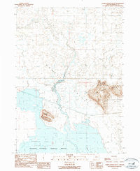 Warm Springs Butte Oregon Historical topographic map, 1:24000 scale, 7.5 X 7.5 Minute, Year 1990