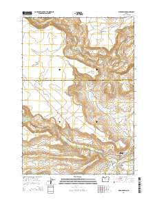 Warm Springs Oregon Current topographic map, 1:24000 scale, 7.5 X 7.5 Minute, Year 2014