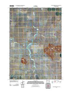 Warm Springs Butte Oregon Historical topographic map, 1:24000 scale, 7.5 X 7.5 Minute, Year 2011