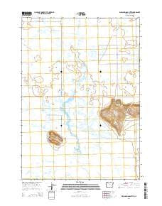 Warm Springs Butte Oregon Current topographic map, 1:24000 scale, 7.5 X 7.5 Minute, Year 2014