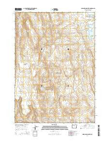 Warm Springs Creek Oregon Current topographic map, 1:24000 scale, 7.5 X 7.5 Minute, Year 2014