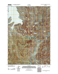 Warm Springs Reservoir Oregon Historical topographic map, 1:24000 scale, 7.5 X 7.5 Minute, Year 2011