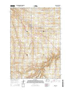 Wasco Oregon Current topographic map, 1:24000 scale, 7.5 X 7.5 Minute, Year 2014