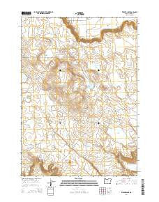 Weaver Lake Oregon Current topographic map, 1:24000 scale, 7.5 X 7.5 Minute, Year 2014