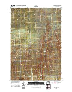 Well Spring Oregon Historical topographic map, 1:24000 scale, 7.5 X 7.5 Minute, Year 2011
