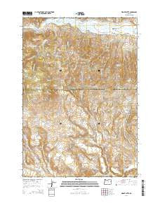 Wendt Butte Oregon Current topographic map, 1:24000 scale, 7.5 X 7.5 Minute, Year 2014