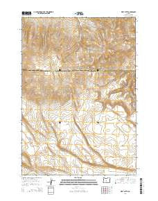 West Butte Oregon Current topographic map, 1:24000 scale, 7.5 X 7.5 Minute, Year 2014