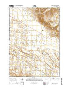 West of Hampton Oregon Current topographic map, 1:24000 scale, 7.5 X 7.5 Minute, Year 2014