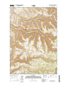 Weston Mountain Oregon Current topographic map, 1:24000 scale, 7.5 X 7.5 Minute, Year 2014
