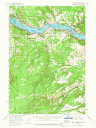 White Salmon Washington Historical topographic map, 1:62500 scale, 15 X 15 Minute, Year 1957
