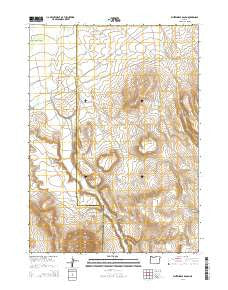 Whitehorse Ranch Oregon Current topographic map, 1:24000 scale, 7.5 X 7.5 Minute, Year 2014