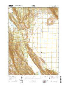 Whiteline Reservoir Oregon Current topographic map, 1:24000 scale, 7.5 X 7.5 Minute, Year 2014