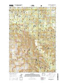 Whitetail Butte Oregon Current topographic map, 1:24000 scale, 7.5 X 7.5 Minute, Year 2014