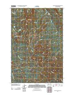 Wickiup Mountain Oregon Historical topographic map, 1:24000 scale, 7.5 X 7.5 Minute, Year 2011