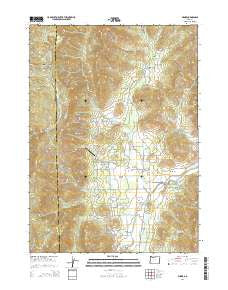 Wimer Oregon Current topographic map, 1:24000 scale, 7.5 X 7.5 Minute, Year 2014