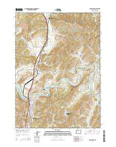 Winchester Oregon Current topographic map, 1:24000 scale, 7.5 X 7.5 Minute, Year 2014