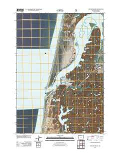Winchester Bay Oregon Historical topographic map, 1:24000 scale, 7.5 X 7.5 Minute, Year 2011