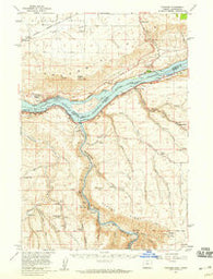 Wishram Washington Historical topographic map, 1:62500 scale, 15 X 15 Minute, Year 1957