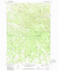 Wolf Mountain Oregon Historical topographic map, 1:24000 scale, 7.5 X 7.5 Minute, Year 1972