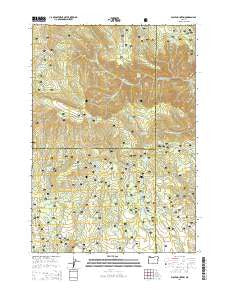Wolf Mountain Oregon Current topographic map, 1:24000 scale, 7.5 X 7.5 Minute, Year 2014