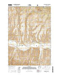 Wolfinger Butte Oregon Current topographic map, 1:24000 scale, 7.5 X 7.5 Minute, Year 2014