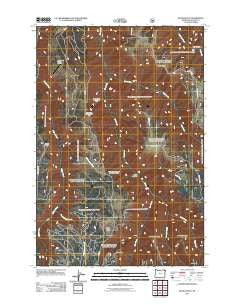 Wood Butte Oregon Historical topographic map, 1:24000 scale, 7.5 X 7.5 Minute, Year 2011