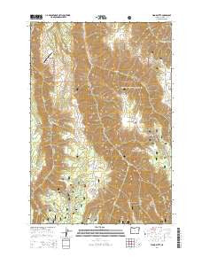 Wood Butte Oregon Current topographic map, 1:24000 scale, 7.5 X 7.5 Minute, Year 2014