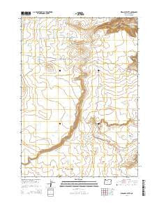 Wrangle Butte Oregon Current topographic map, 1:24000 scale, 7.5 X 7.5 Minute, Year 2014