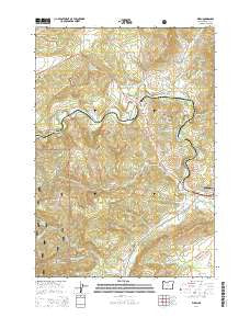 Wren Oregon Current topographic map, 1:24000 scale, 7.5 X 7.5 Minute, Year 2014