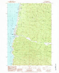 Yachats Oregon Historical topographic map, 1:24000 scale, 7.5 X 7.5 Minute, Year 1984