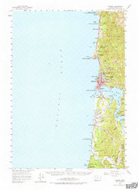 Yaquina NE Oregon Historical topographic map, 1:62500 scale, 15 X 15 Minute, Year 1957