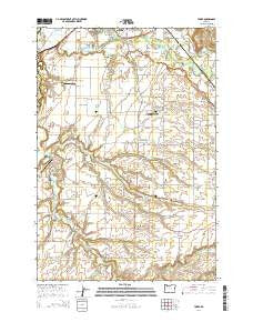 Yoder Oregon Current topographic map, 1:24000 scale, 7.5 X 7.5 Minute, Year 2014