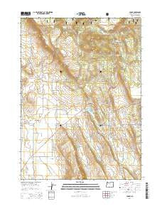 Yonna Oregon Current topographic map, 1:24000 scale, 7.5 X 7.5 Minute, Year 2014