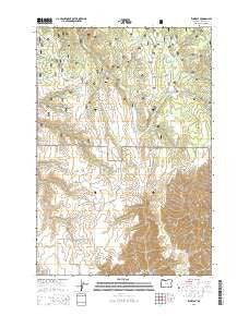 Zumwalt Oregon Current topographic map, 1:24000 scale, 7.5 X 7.5 Minute, Year 2014