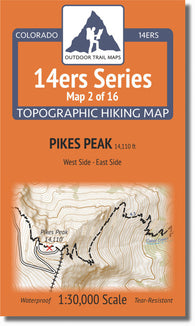 Buy map Colorado 14ers Map Series 2 of 16 - Pikes Peak (East and West)