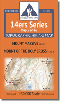 Buy map Colorado 14ers Map Series 5 of 16 - Mount Massive | Mount of the Holy Cross