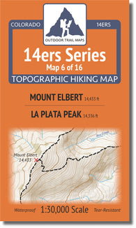 Buy map Colorado 14ers Map Series 6 of 16 - Elbert | La Plata