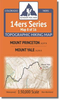 Buy map Colorado 14ers Map Series 8 of 16 - Princeton | Yale