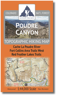 Buy map Poudre Canyon 1:44k Topographic Hiking Map