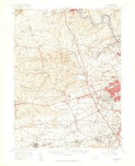 Alburtis Pennsylvania Historical topographic map, 1:62500 scale, 15 X 15 Minute, Year 1957