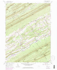 Alfarata Pennsylvania Historical topographic map, 1:24000 scale, 7.5 X 7.5 Minute, Year 1959