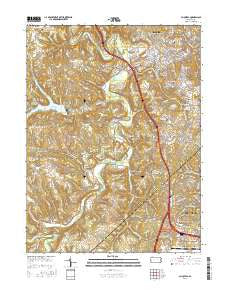 Aliquippa Pennsylvania Current topographic map, 1:24000 scale, 7.5 X 7.5 Minute, Year 2016