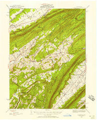 Allensville Pennsylvania Historical topographic map, 1:62500 scale, 15 X 15 Minute, Year 1935