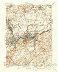 Allentown Pennsylvania Historical topographic map, 1:62500 scale, 15 X 15 Minute, Year 1939
