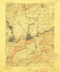 Allentown Pennsylvania Historical topographic map, 1:62500 scale, 15 X 15 Minute, Year 1894